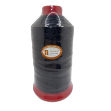 Hilo de costura de poliéster unido resistente a UV para tapicería, exterior, marino 8 oz (Tex 270, Negro)