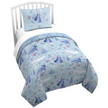 Set Copripiumino Jay Franco Kids con Federa - Biancheria Morbida per Decorazione Stanza, Solo Copripiumino, Blu - Frozen, 2 Pezzi