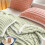 Soft Fleece Bubble Blanket Double-Sided Green 1pc 6