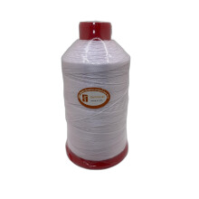 Hilo de Coser de Poliéster Bonded Resistente a UV para Tapicería, Exterior, Marino 8 oz (Tex 90, Blanco)