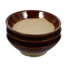 Vintage Soup Bowls Light Brown 3-Piece Set