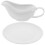 White Ceramic Gravy Boat with Saucer 1 Set 1