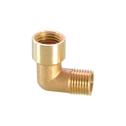Brass Elbow Connector Threaded Gold 3 Types