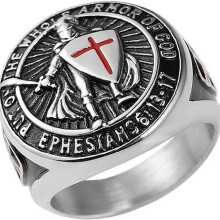 Sword Shield Warrior Ring Stainless Steel Size 13