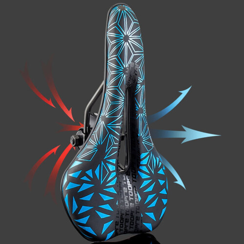 Hollow Bicycle Saddle with Shockproof Filling and Geometric 2