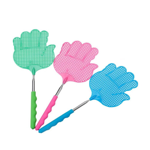 Extendable Fly Swatter Stainless Steel with Rubber Handle 3