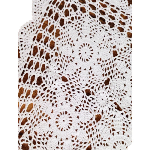 Handmade Crochet Cotton Lace Tablecloth Square 1