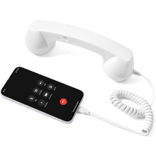 Retro Bluetooth Phone Handset White Vintage Wired Receiver