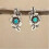 Boho Drop Earrings 925 Silver with Tourmaline One Pair 1