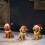 Dog Christmas Figurines Santa Hats String Lights 1 Set 7