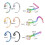 Fake C-Shaped Nose Hoop Ring Set 16 Pcs 20g 2