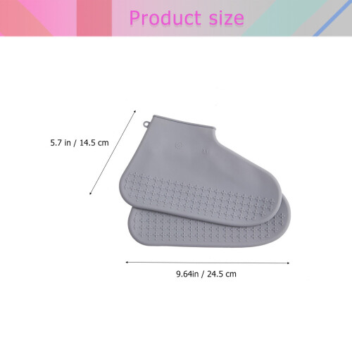 Rain Shoe Covers Grey Mud Reusable 1 Pair 1