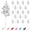 Glitter Berry Tree Picks Silver Stem 18-Pack 1