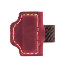 Premium Magnetischer Stiftclip aus Leder - Handgefertigter Stifthalter für Notizbücher und Planer WineRed