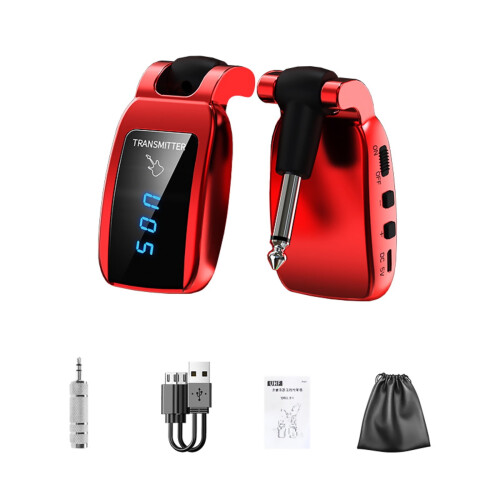 Wireless UHF Guitar Transmitter Receiver with LED Screen