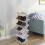 Stackable Plastic Shoe Rack Ventilated Non-Slip 4-Tier 4