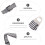 Grey Hard Hat Strap Clips Polyester 2 Set 5