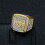Men's Stainless Steel CZ Ring Gold Size 8 3