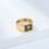 Stainless Steel Cross Ring Gold Size 8 2