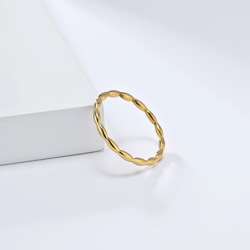 Women's Stainless Steel Forefinger Ring Gold Size 9 2