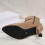 Khaki Women's Ankle Boots Pointed Toe PU 1 Pair 6