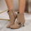 Khaki Women's Ankle Boots Pointed Toe PU 1 Pair 4