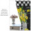 Lemon Fruit Curtains Vintage Farmhouse Black White Check 7
