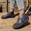 Blue Women's Ankle Boots Winter Casual Flat Sole with Side 5