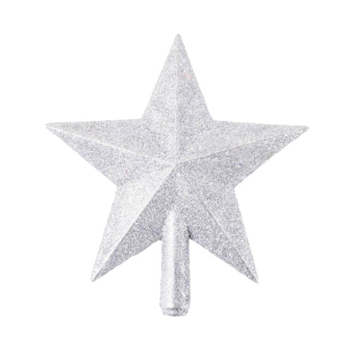 Christmas Tree Top Star Pendant Silver Holiday Decoration