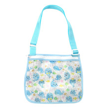 Mesh Beach Toy Bag with Zipper Light Blue 1 Pack