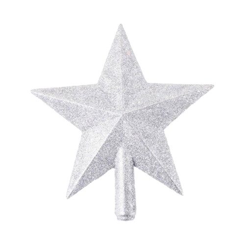 Christmas Tree Top Star Pendant Silver Holiday Decoration 1
