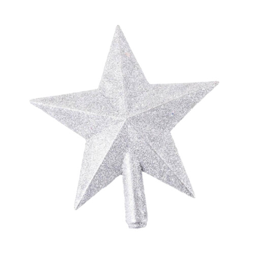 Christmas Tree Top Star Pendant Silver Holiday Decoration 2