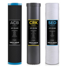 PRO+AQUA ELITE GEN2 Ersatzfilter Set, Hauswasseraufbereitung, Schadstoffe, Sediment, KDF/Mischung, Aktivkohle