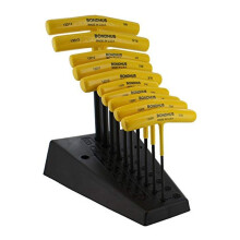 Bondhus 13390 Set van 10 Hex T-handles met Stand, maten 3/32-3/8"
