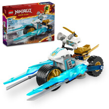 LEGO NINJAGO Zanes Eis-Motorrad Spielzeug mit 1 Minifigur, Baubares Fahrzeug, Ninja Geschenk für Kinder ab 7 Jahren, 71816