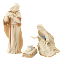 Lenox 6238430 First Blessing Krippe 3-teiliges Heilige Familie Figurenset