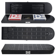 Juego de Mesa Cribbage de Madera Pacific Shore Games, 3 Pistas Continuas para 2-3 Jugadores