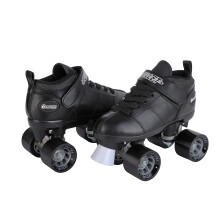 Patini CHICAGO Bullet Speed per Uomini, Ruote Urethane 62mm, Cuscinetti ABEC-1, Stivale in Vinile Nero
