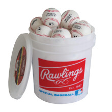 Rawlings | Officiell Liga Rekreationsanvändning Träningsbaseboll | Ungdom/8U | OLB3 | Hink | 24 Pack