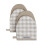KitchenAid Set de 2 maniques mini KitchenAid Gingham, Tan Milkshake, 5,5"x8" 1