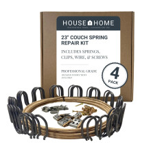 House2Home 23"""" Couch Spring Repair Kit to Fix Sofa Support for Sagging Cushions - Includes 4pk of Springs Upholstery Spring Clips Seat Spring Stay