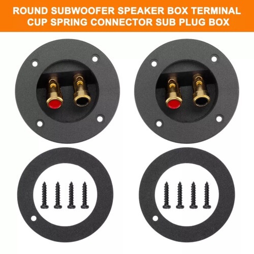 Compact Subwoofer Speaker Box Terminal with Gold-Plated 1