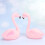 Pink Flamingo Cake Topper Figurines 4 Pieces 8