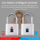 Fingerprint Padlock Biometric Metal USB Rechargeable 4