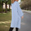 Women's Lightweight Blue Knit Cardigan Sweater 4