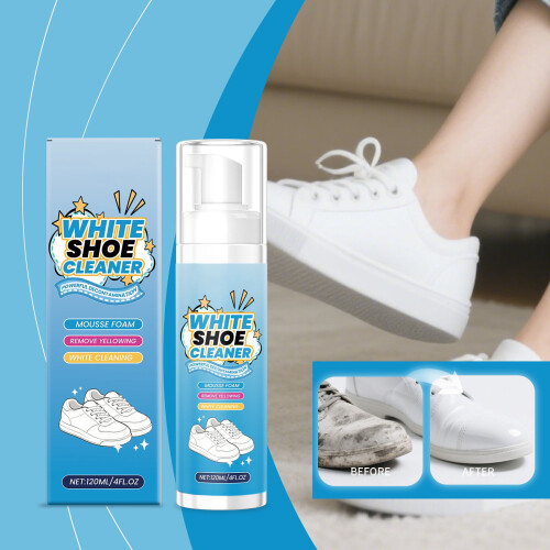 White Shoe Cleaner Brightener for Canvas Leather Rubber