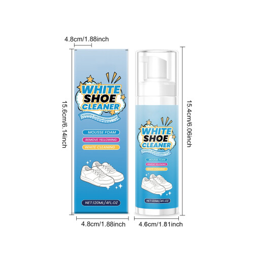 White Shoe Cleaner Brightener for Canvas Leather Rubber 2