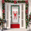 Christmas Door Cover Red Bow Pattern 35x73 Inch 4