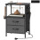 Bedside Table with Charging Station - Black 1