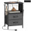 Bedside Table with Charging Station - Black 2